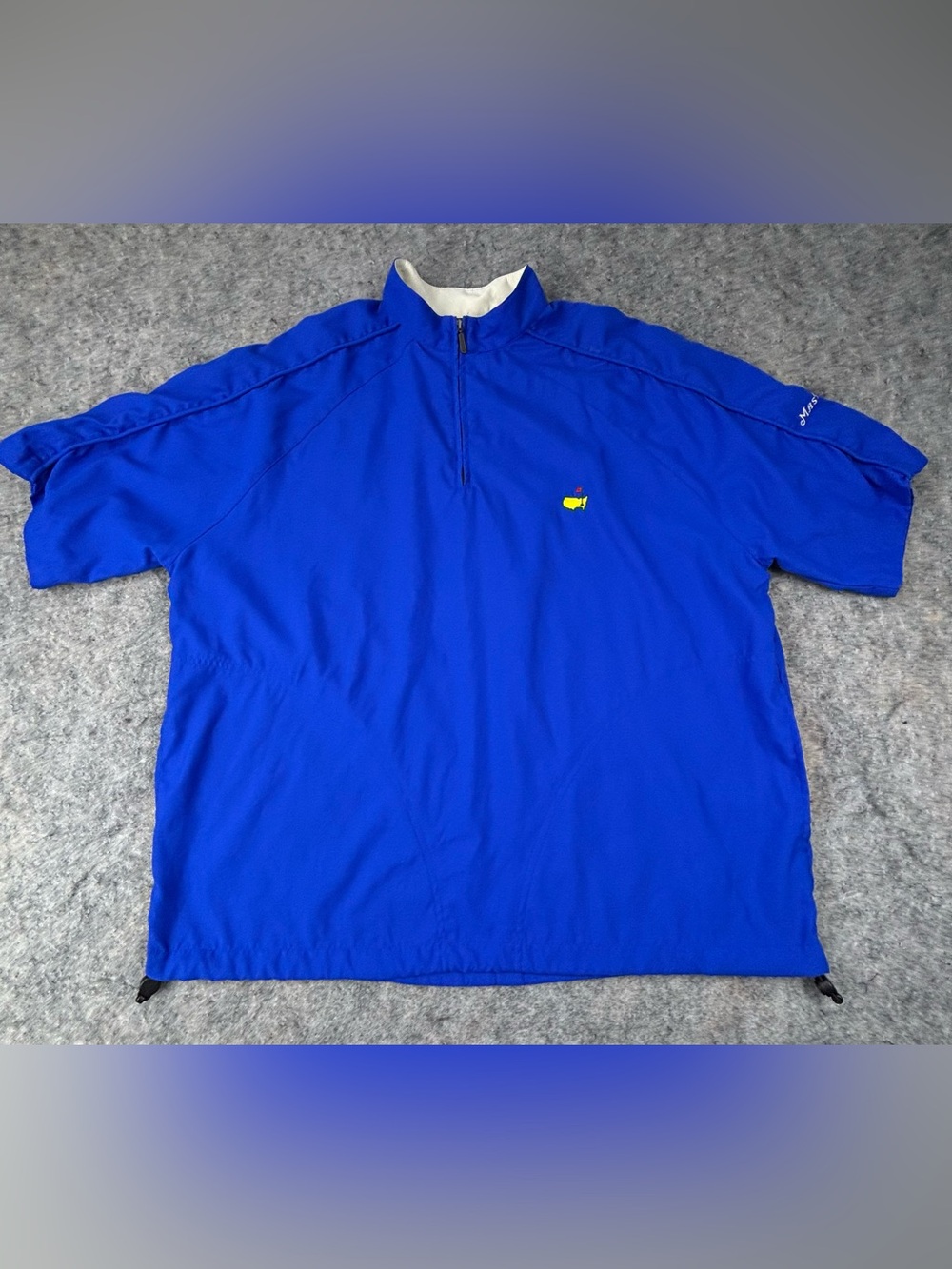 Masters Collection | 1/4 Zip Blue Windbreaker | Short Sleeve | Men’s Large